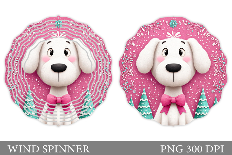 Christmas Dog Wind Spinner. Christmas Wind Spinner Design