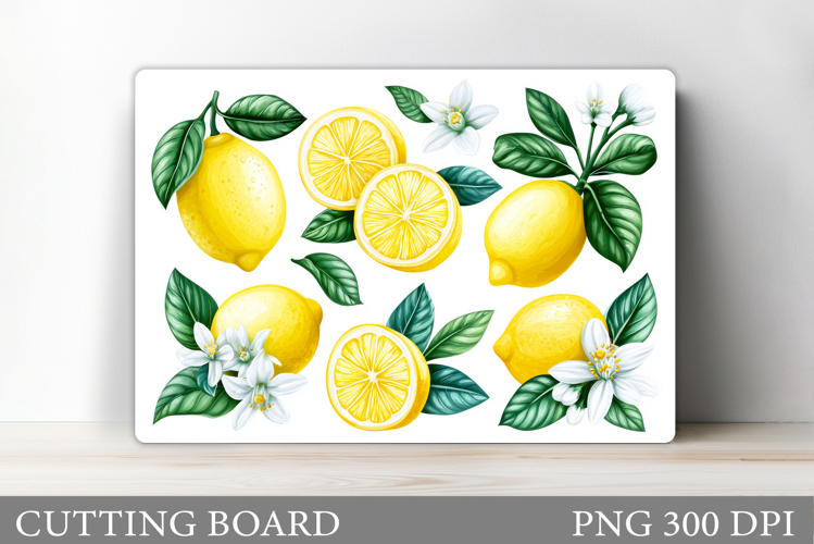 Lemons Cutting Board. Fruits Cutting Board Sublimation