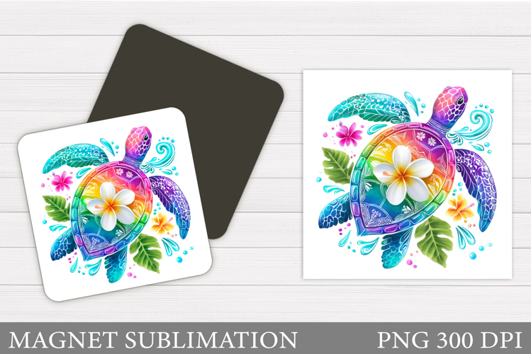 Turtle Magnet Design. Sea Turtle Magnet Sublimation