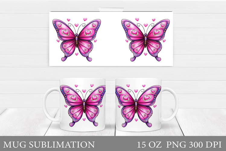 Butterfly Mug Design. Butterfliy Mug Sublimation