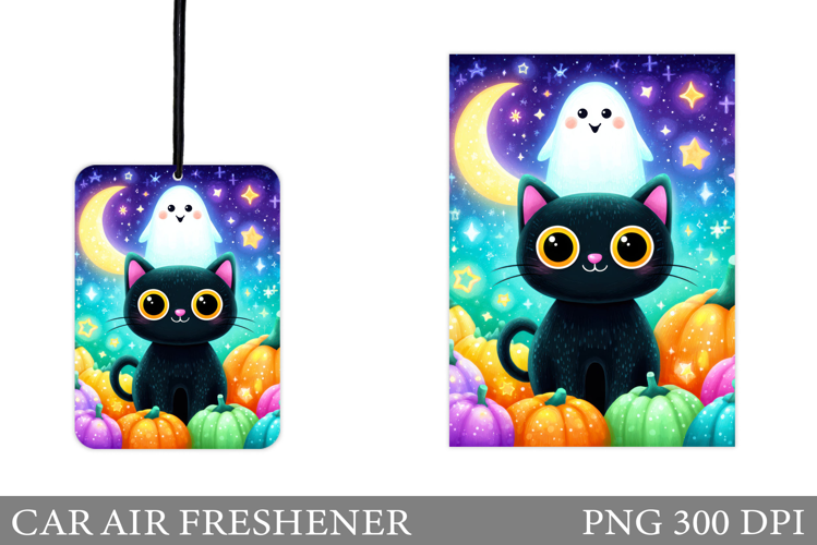 Cute Cat Car Air Freshener. Halloween Car Air Freshener