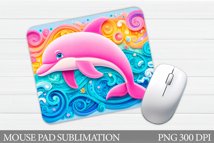 Dolphin Mouse Pad Sublimation. Cute Dolphin Sublimation