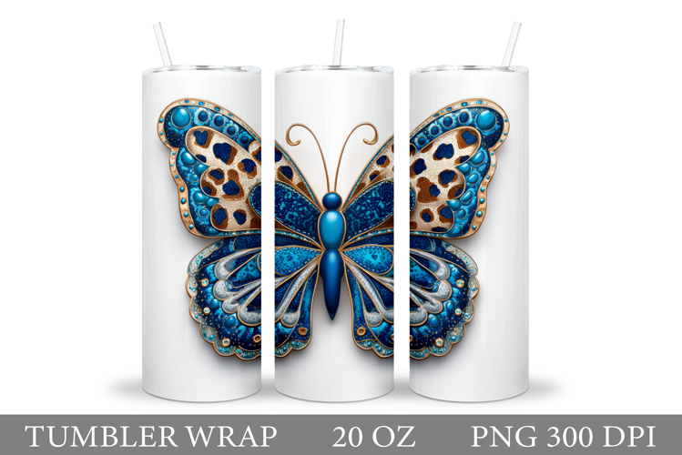 Butterflies Tumbler Design. Butterfly Tumbler Sublimation