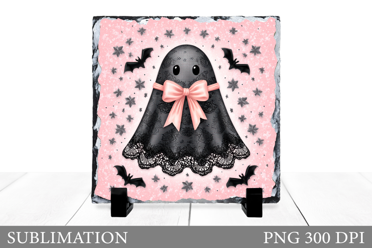 Halloween Ghost Slate Design. Halloween Slate Sublimation