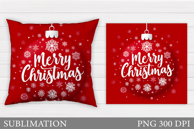 Merry Christmas Pillow Design. Christmas Sublimation