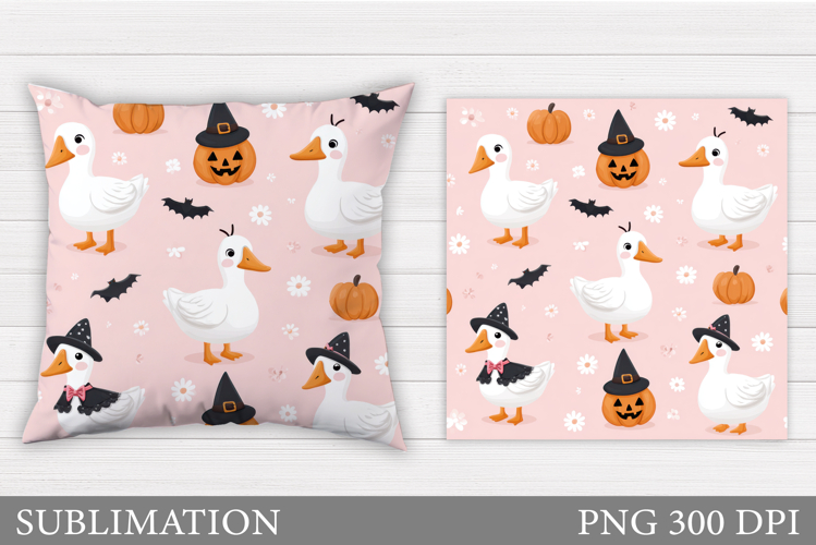 Halloween Goose Pillow Sublimation. Halloween Pillow Design