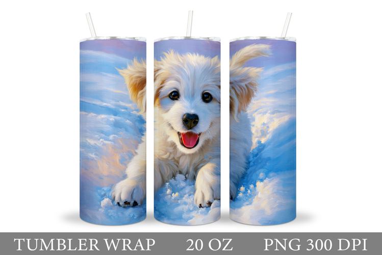 Christmas Dog Tumbler Design. Christmas Tumbler Sublimation