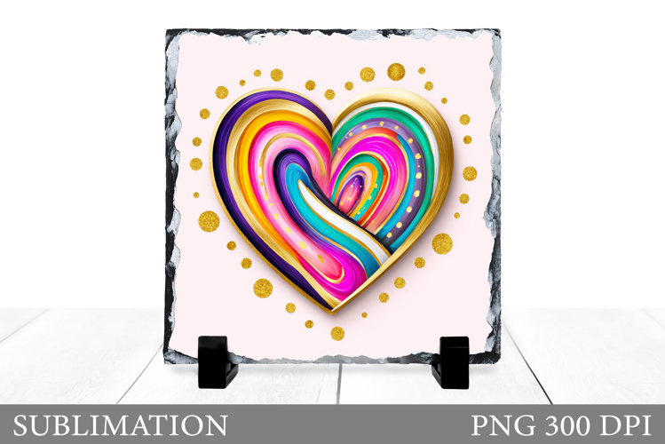 Valentines Heart Slate. Valentines Heart Sublimation