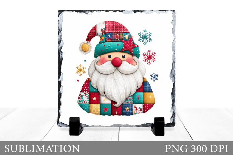 Santa Claus Slate Design. Christmas Slate Sublimation