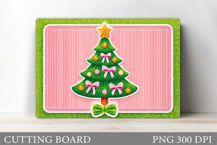 Christmas Tree Cutting Board Design. Kitchen Cutting Board
