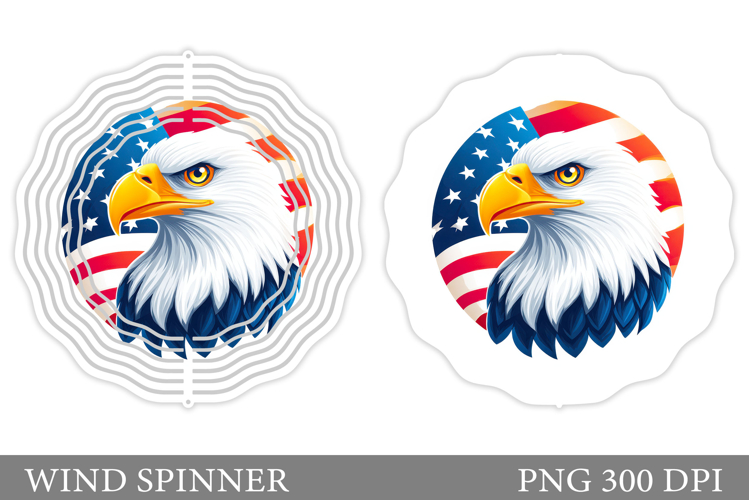 Patriotic Eagle Wind Spinner. Patriotic Wind Spinner Design