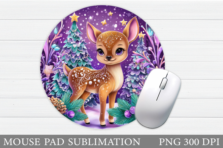 Christmas Deer Mouse Pad. Christmas Mouse Pad Design
