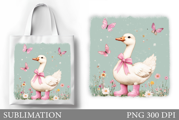 Cute Goose Tote Bag Design. Cute Goose Sublimation