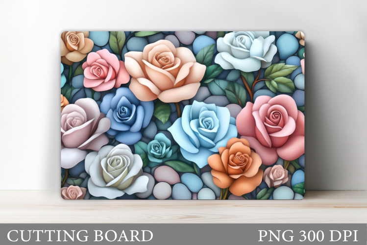 Roses Cutting Board. Flowers Cutting Board Sublimation