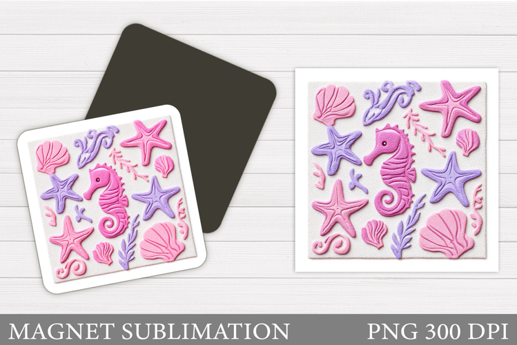 Seahorse Magnet Design. Sea Magnet Sublimation