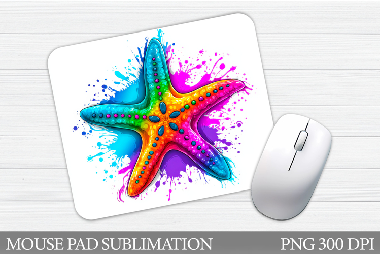 Starfish Mouse Pad Design. Starfish Sublimation