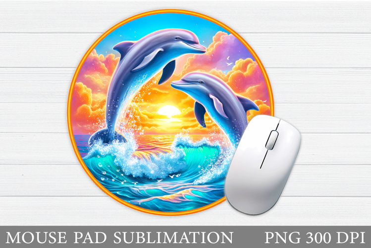 Dolphins Mouse Pad Design. Sea Mouse Pad Sublimation