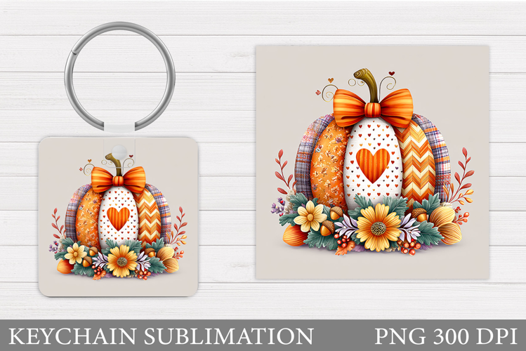 Pumpkin Keychain Design. Pumpkin Sublimation