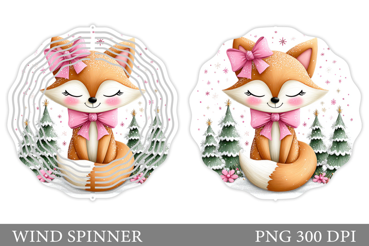 Christmas Fox Wind Spinner. Christmas Wind Spinner Design