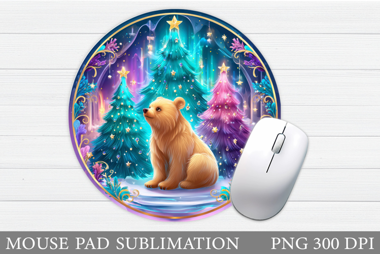 Christmas Bear Mouse Pad. Christmas Mouse Pad Design