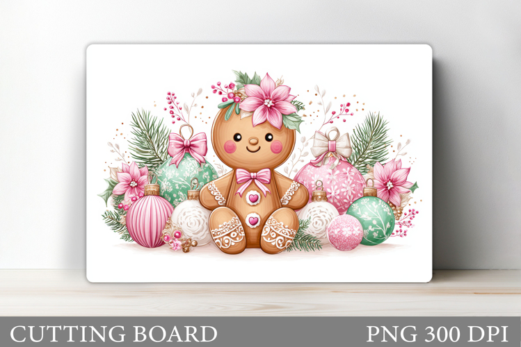 Christmas Cutting Board Design. Gingerbread Cutting Board