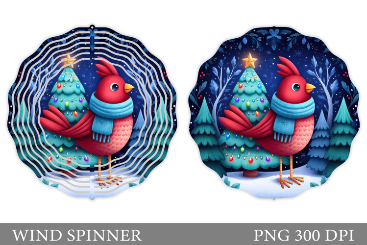 Christmas Bird Wind Spinner. Christmas Wind Spinner Design