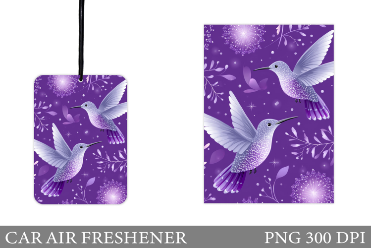 Hummingbird Car Air Freshener. Flowers Car Air Freshener
