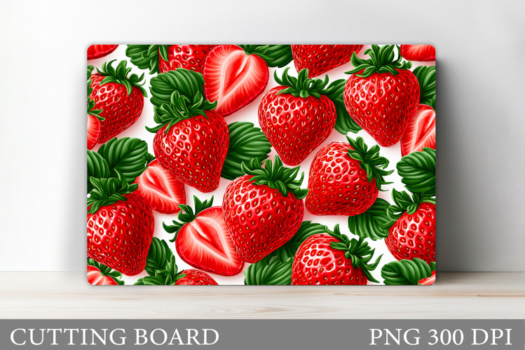 Strawberry Cutting Board. Berry Kitchen Cutting Board
