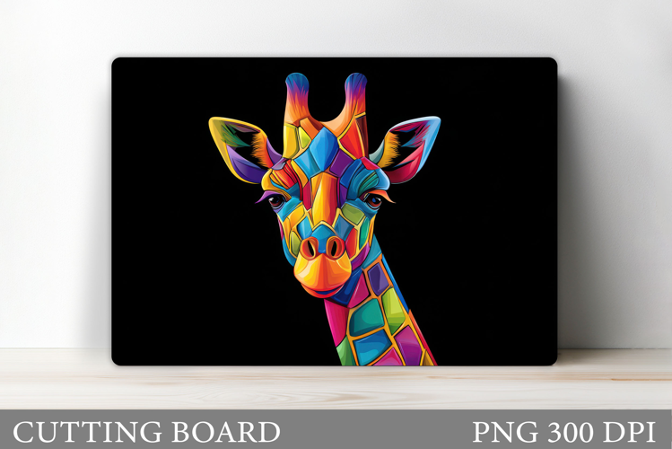 Giraffe Cutting Board Design. Cute Giraffe Sublimation