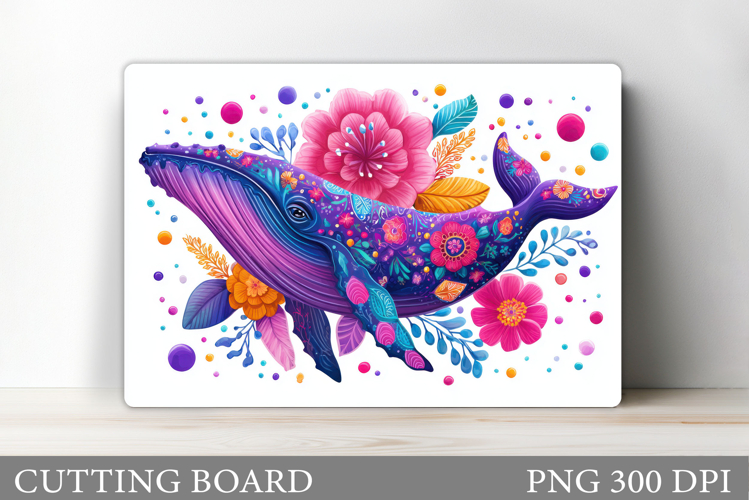 Whale Cutting Board Design. Whale Sublimation