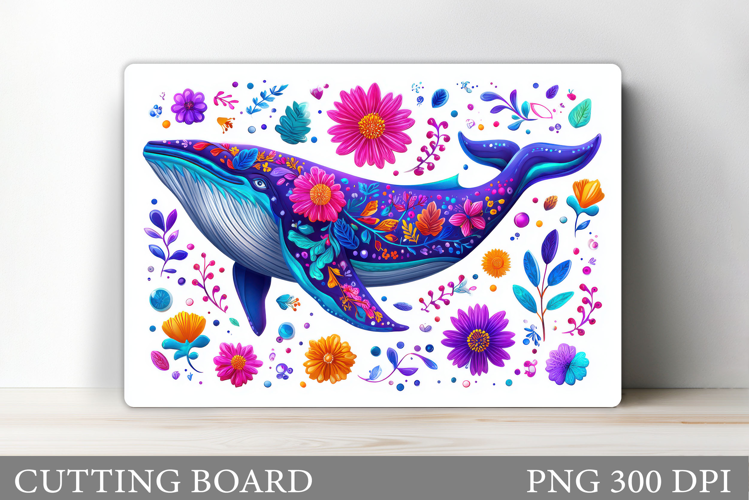 Whale Cutting Board Design. Whale Sublimation