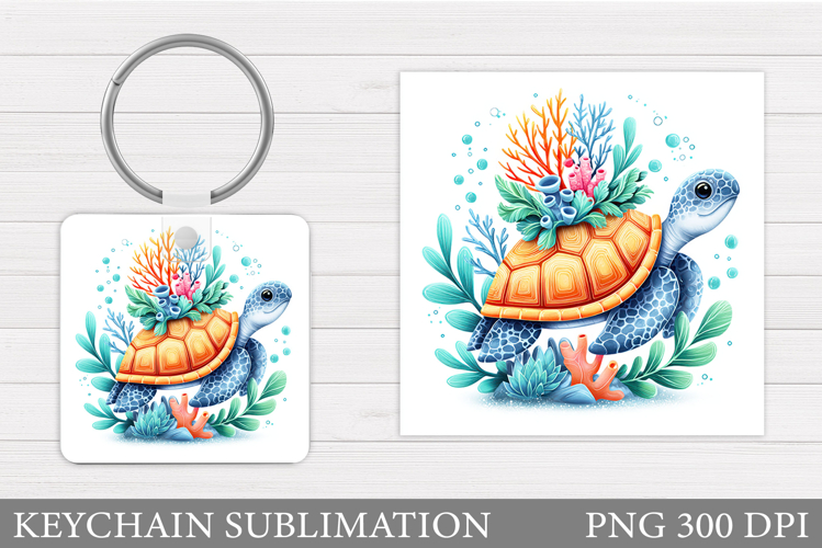 Turtle Keychain Sublimation. Sea Turtle Sublimation