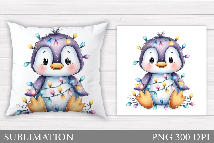 Christmas Penguin Pillow. Christmas Pillow Design