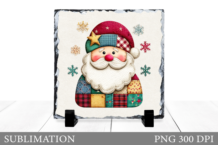 Santa Claus Slate Design. Christmas Slate Sublimation