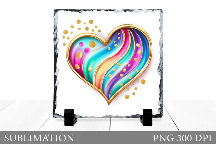 Valentines Heart Sublimation. Valentines Heart Slate