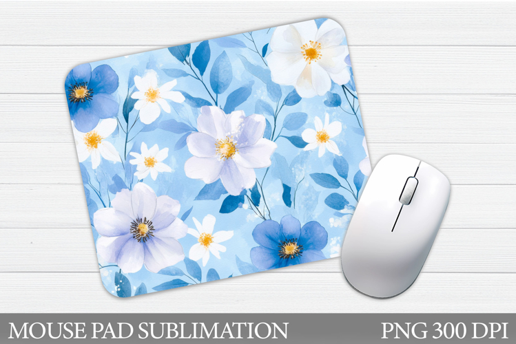 Flowers Mouse Pad Sublimation. Floral Mouse Pad Design