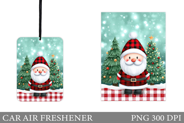 Santa Claus Car Air Freshener. Christmas Car Air Freshener
