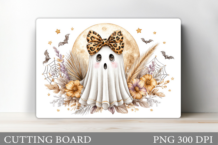Ghost Cutting Board Sublimation. Halloween Cutting Board