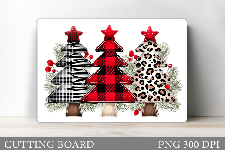 Christmas Tree Cutting Board Design. Kitchen Cutting Board