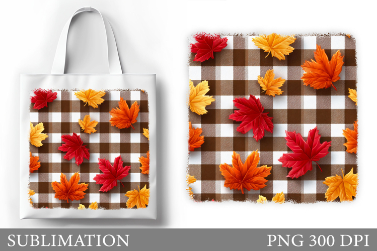 Fall Leaves Tote Bag Design. Fall Tote Bag Sublimation