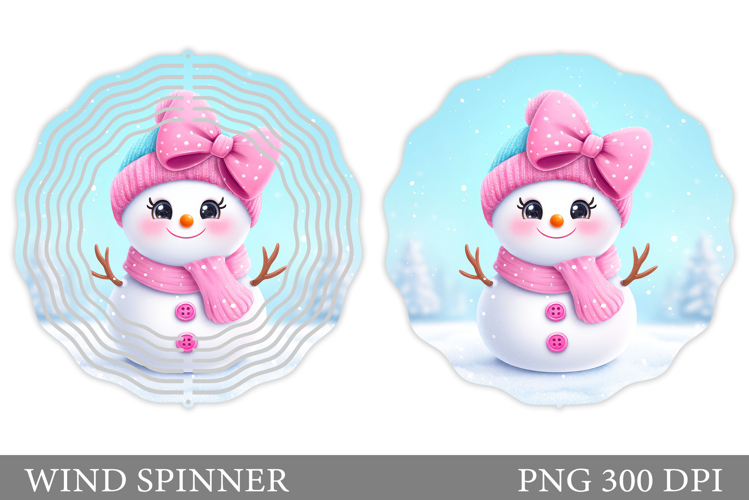 Christmas Wind Spinner. Cute Snowman Wind Spinner Design