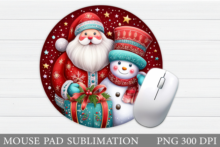 Santa Claus Mouse Pad. Christmas Mouse Pad Sublimation