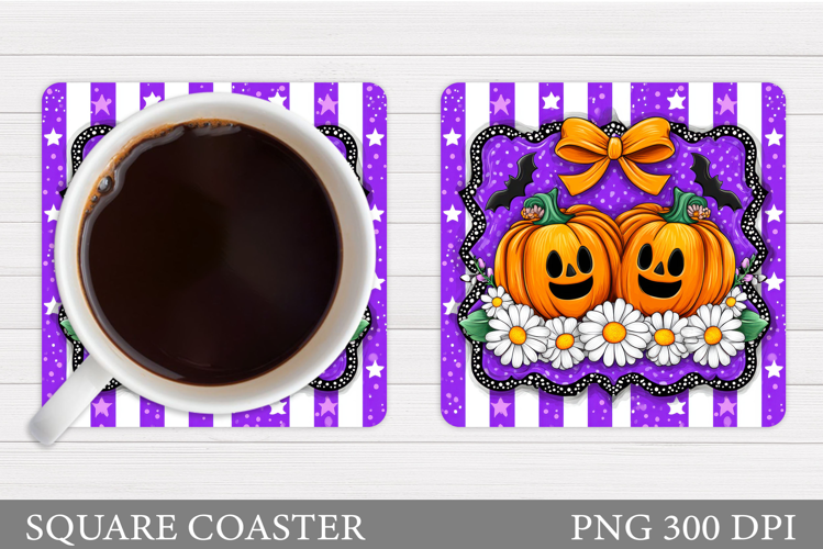 Halloween Pumpkin Coaster. Halloween Coaster Design