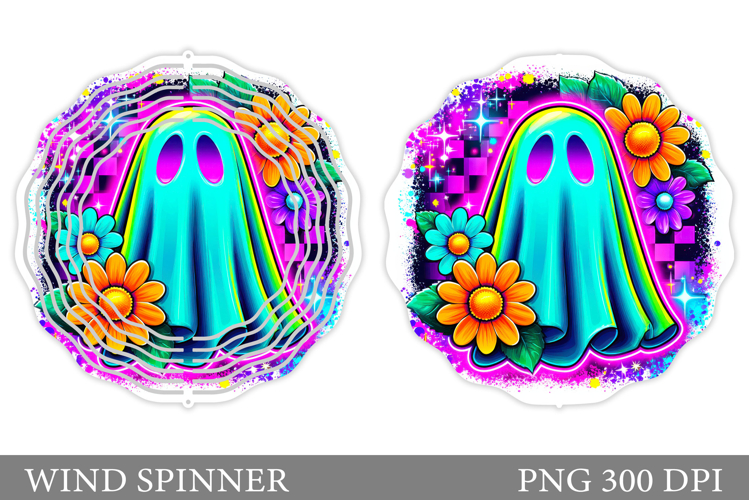 Cute Ghost Wind Spinner. Halloween Wind Spinner Sublimation