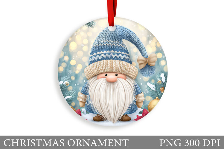 Gnome Christmas Ornament. Christmas Ornament Sublimation example image 1
