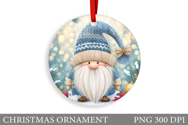 Gnome Christmas Ornament. Christmas Ornament Sublimation