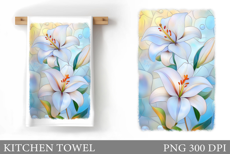 Flowers Kitchen Towel. Floral Kitchen Towel Design