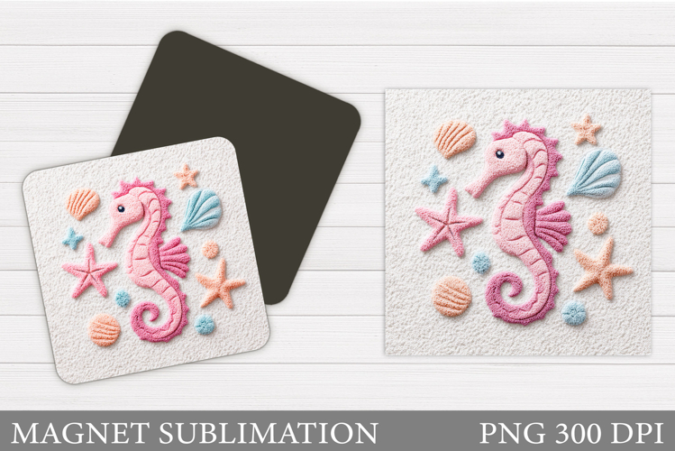 Seahorse Magnet Design. Sea Magnet Sublimation