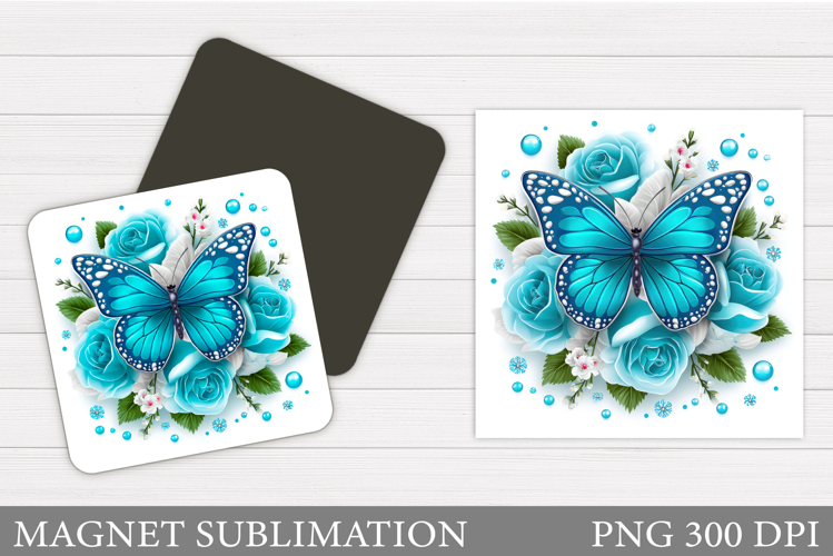 Butterfly Sublimation. Butterfly Magnet Design