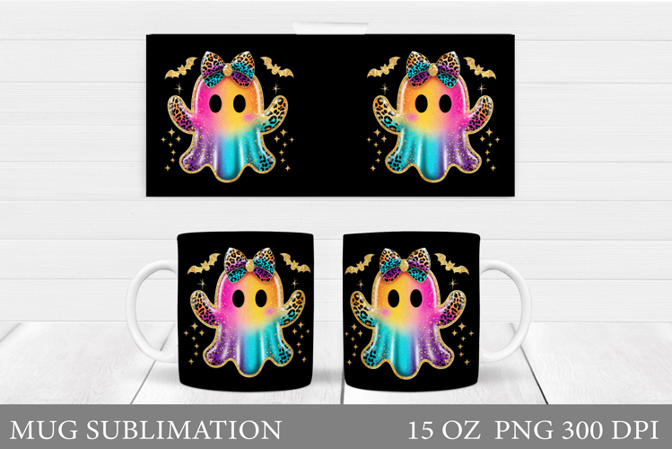 Ghost Mug Sublimation. Halloween Mug Design